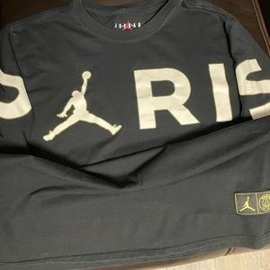 Air Jordan Paris Saint-Germain logo Printing Casual Sports T-shirt  CK9786-010